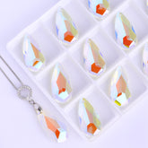 Crystal Shimmer Tear Drop High Quality Glass Rhinestone Pendant WholesaleRhinestone